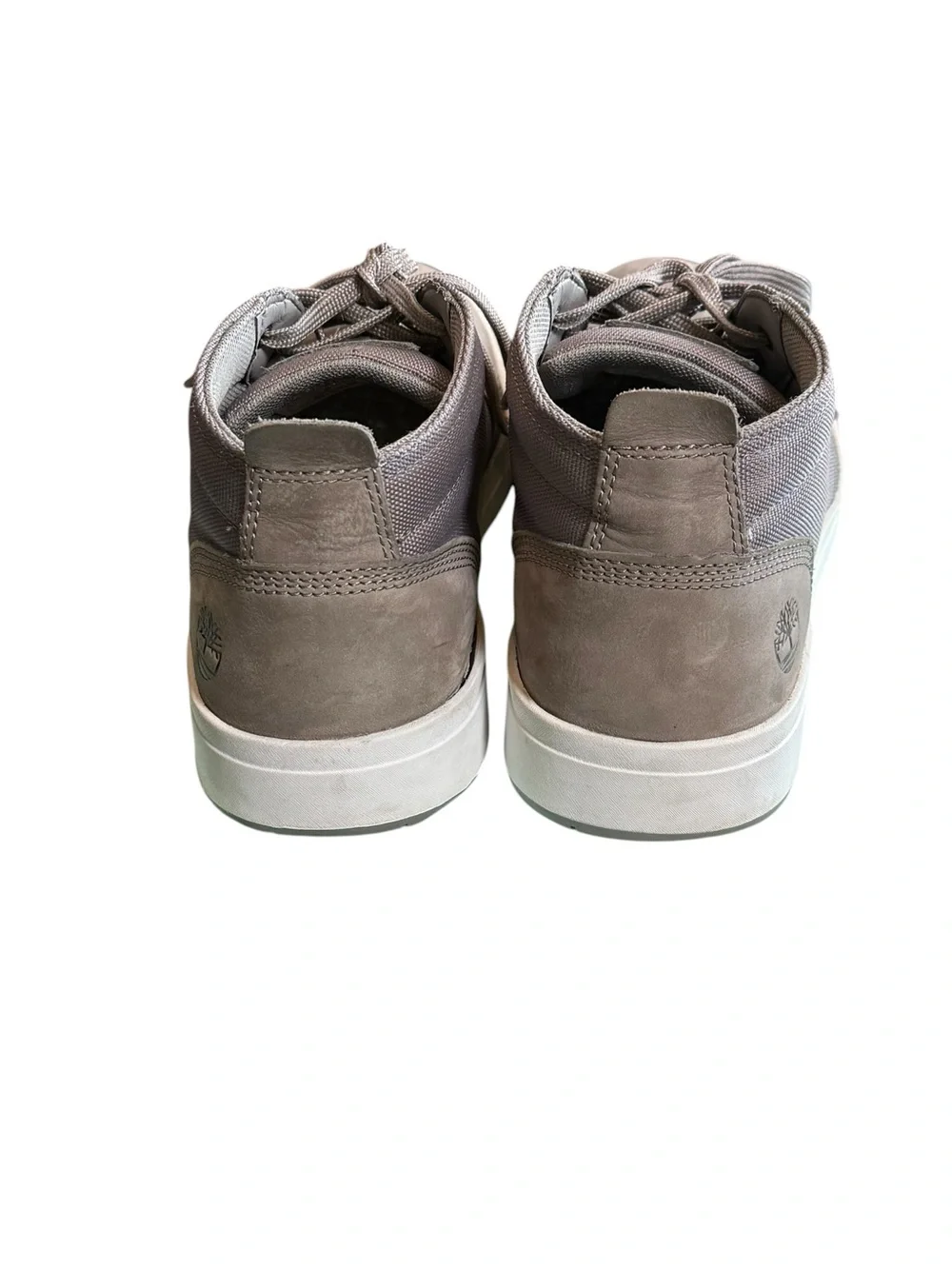 Timberland Gray Nubuck Leather Chukka Sneakers Mid Top Casual Shoes Size 10.5
